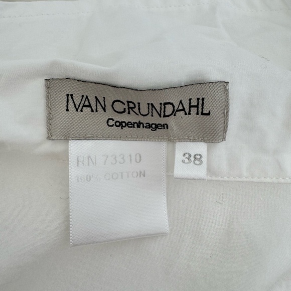 IVAN GRUNDAHL Asymmetrical White Blouse Long Sleeve Top Shirt Size M Medium 38 - Picture 8 of 10
